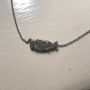 Kendra Scott Gray Drusy Arrowhead Necklace